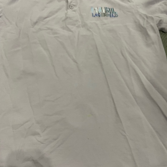 Karl Lagerfeld Men's Pique Polo Shirt XL Slim Fit Light Purple - Picture 5 of 6